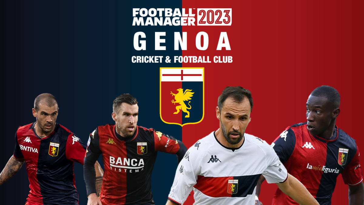 Genoa, Italy. 24 April 2022. Players of Genoa CFC celebrate the